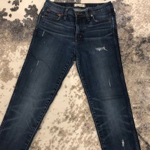 Madewell distress skinny jeans